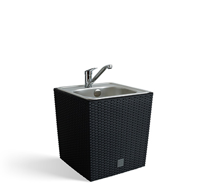 Záhradné umývadlo Lavabo Ratan Mini antracit